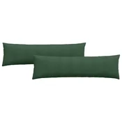 Vidaxl Blazine za kavč 2 szt. Temno zelena 145 x 40 cm Žametna tkanina