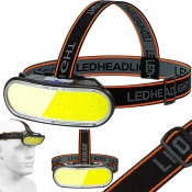 Nastavljiva aku. LED COB naglavna svetilka USB 4 načini delovanja