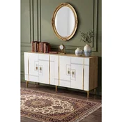 Hanah Home komoda Ilay 150, 150 cm, hrast Sapphire / bela / zlatna
