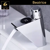 Kranig Kraanwerk Vrhunska ekskluzivna pipa za umivalnik | Prikaz temperature | Gumb | Beatrice | Minimalizem, (21731773)