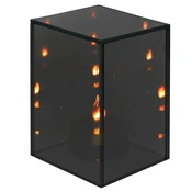 Northix Dekorativna 3D zrcalna LED svetilka 10 x 10 x 15 cm, na baterije, steklo