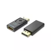 Vention DisplayPort M na HDMI Ž adapter, črn
