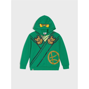 Sinsay - Dukserica sa štampom Lego Ninjago - zeleno
