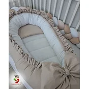 Bubamara037 Gnezdo za bebe sa karnerom, Bež-belo