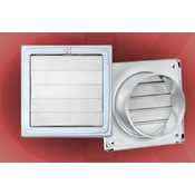 Gravitaciona ventilaciona rešetka 150x150/ fi 110mm braon plastificirana-hv lim ( 9180 )