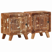 Nocni ormaric 2 kom 40x32x46 cm Obradeno puno drvo