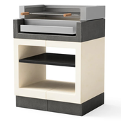 Tuozi Kitaway Grill z inox vložkom s spodnjo blendo - siva
