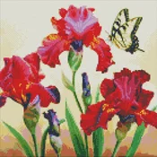 Rayher. Diamantni mozaik, Exquisite irises, 40x40 cm