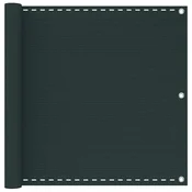 Vidaxl Balconska mreža Temno zelena 90 x 1000 cm HDPE in aluminij