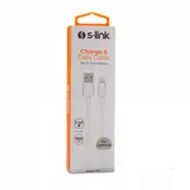 S-LINK USB data kabl Lighting 1 m, 2.4 A - SL-X242, USB Kabl, USB A, Lightning, 1 m
