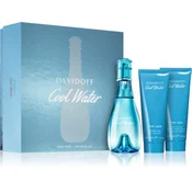 Davidoff Cool Water Woman Great Confezione regalo eau de toilette 100 ml lozione corpo 75 ml Cool Water e Cool Water Gel detergente