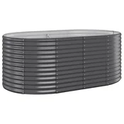 Vidaxl Visoka greda iz cinkanega jekla 175x100x68 cm antracit