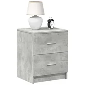 Nocni ormarici 2 kom s 2 ladice betonsko sive boje 40x36x50 cm