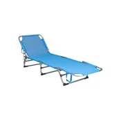 Sklopiva podesiva ležaljka SUNO 56x190 cm plava