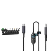 INF Type-C na DC nastavljiv napajalni kabel 140W PD3.1 z 8 nastavki, (5000277065)