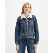 Levis for woman. 36136-0063 Sherpa Trucker Jacket blue (M), Casual, Cotton, Denim, Long sleeve