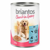 Ekonomično pakiranje Briantos Chunks in Gravy 24 x 415 g - Losos i mrkva