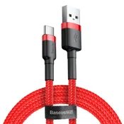 BASEUS Cafule kabel USB/USB-C QC 3.0 1m, Rdeč