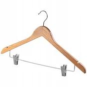 KADAX Leseni obešalnik za plašče s sponkami za podstrešne omare, dimenzije 44 x 1,2 x 26 cm
