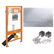 WERIT 103-000000008 JOMOTech WC okvir H=1120 + nosilec + EXCLUSIVE 2.0 gumb mat krom 174-91101100-00