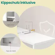 Songmics Kopalniška omarica 40x18x1344 cm Bela