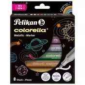 Flomaster 8boja karton Jumbo Metallic Colorella Super C411 Pelikan
