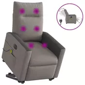 Vidaxl vidaXL Električni masažni stol z dvigalom in naslanjačem, taupe