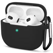 Silikonski ovitek Techsuit za Apple AirPods 3 - črn