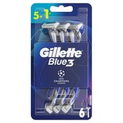 Gillette Blue 3 Football set britvica za jednokratnu upotrebu, 5+1