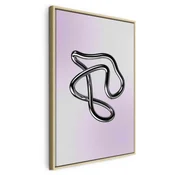 Slika - Silver Intricacies - Fluid Metallic Figure on a Gradient Background 60x90