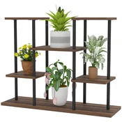 Homestar Stojalo za rastline 4-nadstropno 80x24x615 cm črno
