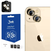 3MK Lens Protection Pro iPhone 14 6.1 gold Camera lens protection with mounting frame 1 pc.