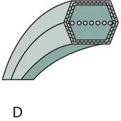 BE Dvojni klinasti jermen 13 mm AA92 HAA 2390