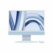 APPLE iMac 24 Retina 4.5K, M3 cip s 8-core CPU i 10-core GPU, 8GB RAM, 256GB SSD, Blue, CRO KB (mqrq3cr/a) mqrq3cr/a