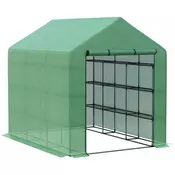 Homestar Toplarna za hojo 8 polic 214x143x195 cm zelena