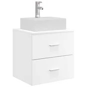 vidaXL Umivalnik s pritrditev na steno Bela 49,5 x 41 x 62,5 cm