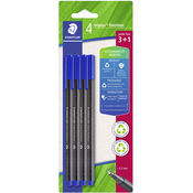 Staedtler STAEDTLER Fineliner triplus, modra, pretisni omot po 4 kosi (3+1 GRATIS), (21655501)