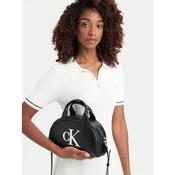 Ročna torba Calvin Klein Bold Ck Dome Crossbody LV04F3895G Črna