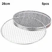 Dardanar Kos/komplet Okrogli pekač za žar za pečenko z mrežasto rešetko za enkratno uporabo 26 cm, (21199397)