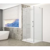 Pravokotni zaslon TRINITY CHROME 900x800mm, mat steklo, levo - 90x80 cm - Gelco - TRINITY - 36 - Pravokotne tuš kabine - 900 - 2000 - 800 - 8 - 14