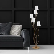 Opviq Podna lampa Bonibon-13240, 44 x 44 x 160 cm 5 x E14, Zlatne boje
