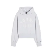 Tommy Jeans Majica ARCH svetlo siva/bela