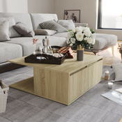 Stolic za kavu boja hrasta sonome 80x80x31 cm konstruirano drvo
