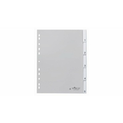 Durable Durable Register 6440 DIN A4 1-5 Polipropilen Siva 5 pregrada za registrator Omotane kartice, Sa izmjenjivim umetkom 644010