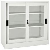 Ormaric s kliznim vratima svjetlosivi 90 x 40 x 90 cm celicni