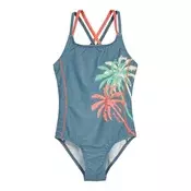 PLAYSHOES Jednodijelni kupaci kostim Palmen plava / zelena / narancasta / bijela