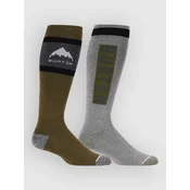 Burton Weekend Midweight 2Pk Tech Socks dried moss
