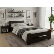 Ljubki dom Postelja Laura 90 x 200 cm oreh Posteljno dno: Brez posteljnega dna, Vzmetnica: Vzmetnica Coco Maxi 19 cm