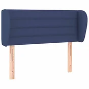 Vidaxl Vzglavje z ušesi modro 83x23x78/88 cm blago