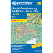 Tabacco topographische Wanderkarte Ultental - Deutschnonsberg. Val d Ultimo - Alta Val di Non